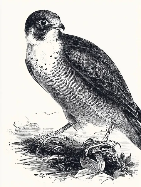 A peregrine falcon