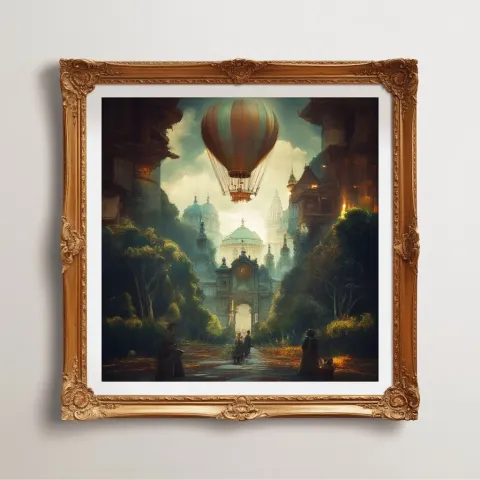 Create a vintage frame mockup just like this one