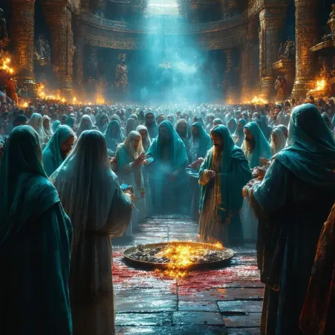 Sacred Ceremony in Sweeping Cinemascope Chiaroscuro