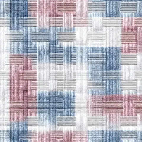 Minimalist woven grid pattern, embossed fabric texture, 3D raised yarn effect