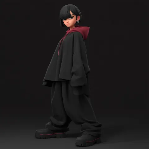 Full body character design, stylized western animation 3D CG look