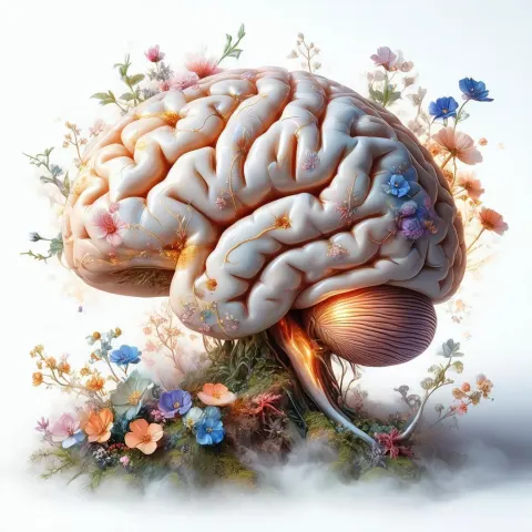 Blooming Brain in a Surreal Matte Painting