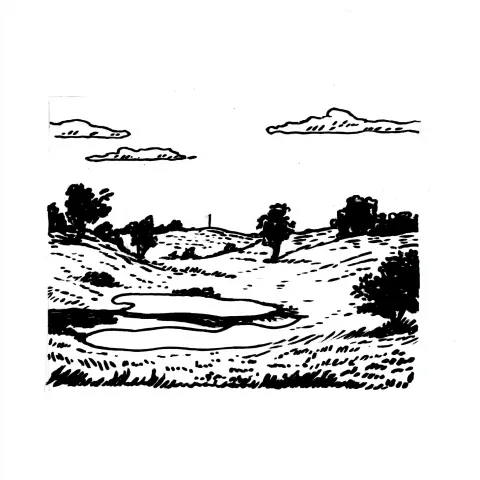 Golf course colouring in
