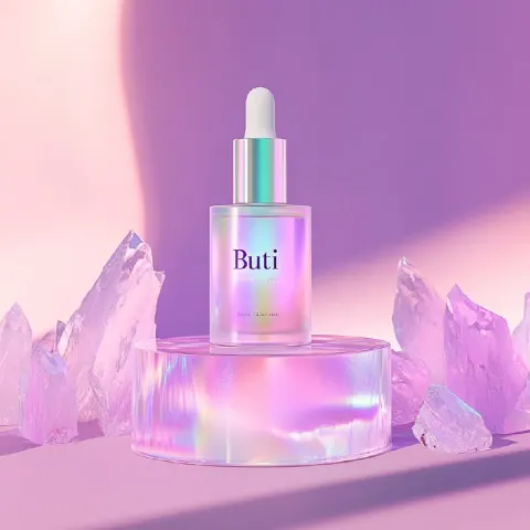 Buti Skin Care Product on Crystal Podium