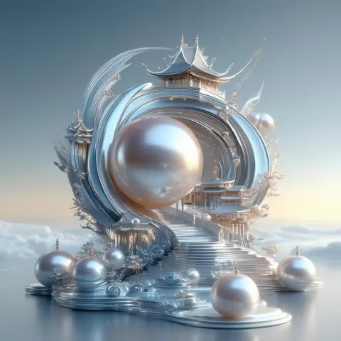 Oriental Pearl Tower in Sleek Octane Metal