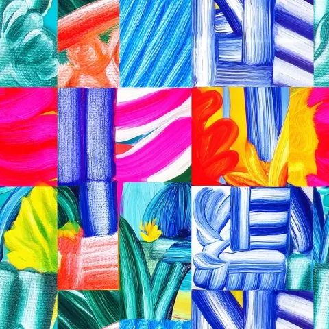A vibrant, all-over textile pattern inspired by Lisbon Portuguese azulejo patterns. in bold vibrant