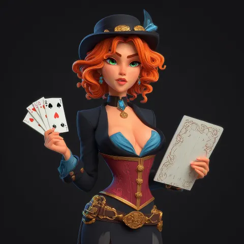 Live dealer in casino, black background