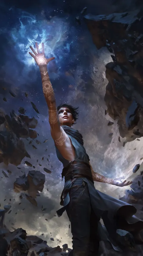 In the style of magali villeneuve digital card art like Magic the Gathering