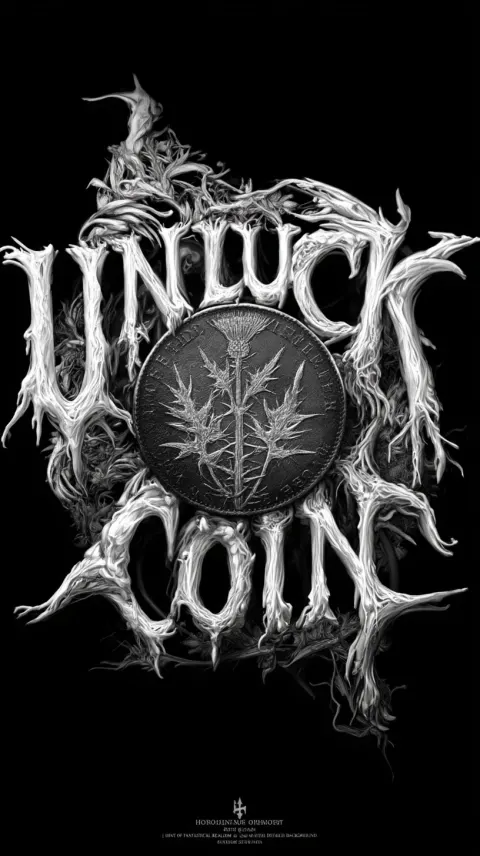 Decorative Title Lettering for the Horror Drama Unluck Coin