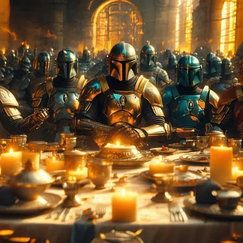 The Mandalorian Last Supper in Octane Render