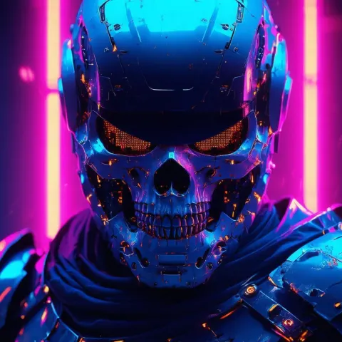Henry Cavill as a Skull Helmed Cyberknight