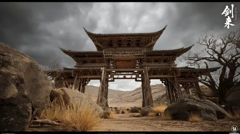 An epic, photorealistic CG rendering, inspired by the "Sword of Coming" (剑来) aesthetic and Unreal En