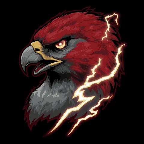 Combine the Lakota east thunderhawks lacrosse and Lakota west firebirds lacrosse emblems to create a