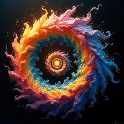 Vivid Color Spiral Captured on Provia Film