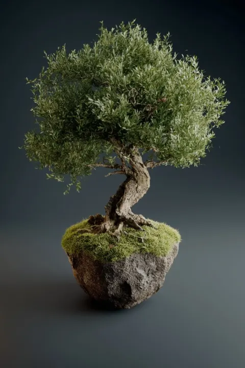 Professional 3D avatar tree for a platform game