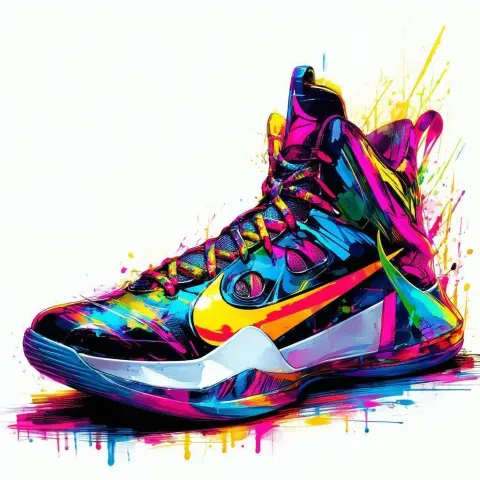 Blade Detailed Manga Sneakers in Vivid Color