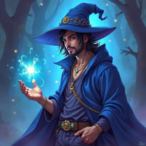 Alexis Ohanian as a Ghibli Blue Wizard