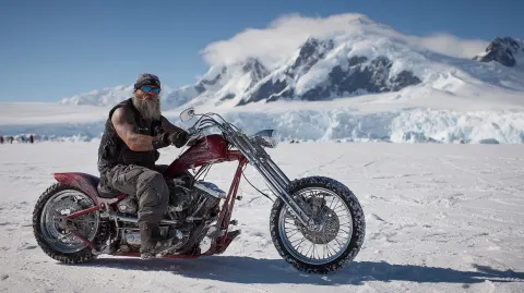 Photo american chopper skis redneck antarctica