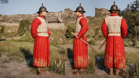 A simple Chinese Ming Dynasty foot soldier's uniform