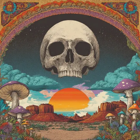 A poster for a Grateful Dead / Allman Bros. Band tribute concert