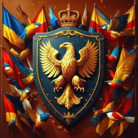 Golden Eagle Coat of Arms on Film