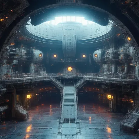 Evil Eyes Haunting an Abandoned Space Station