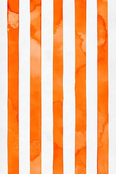 Background graphic water color style orange vertical stripes on white paper