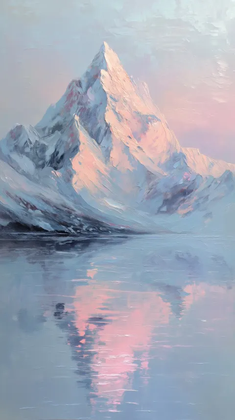 Impressionist oil painting, Monet style, thick coating technique combined with pearlescent pigments
