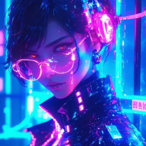 Persona 5 Reimagined in Vaporwave Neon