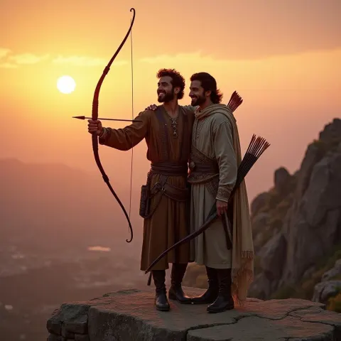 Arash the Archer Taking a Sunset Selfie