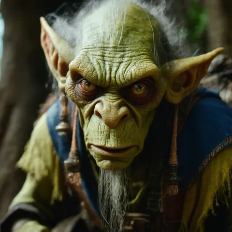 Elder Goblin in a Vintage Film Still