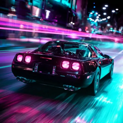 Corvette C4 Neo Synth Night Drive 1:15 to 4:40 a.m.