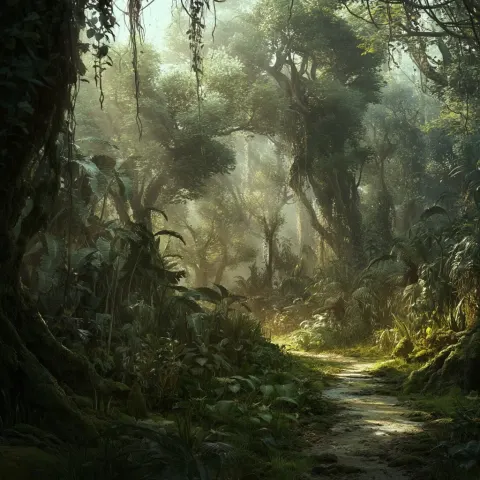 Tropical plant forest, thicket