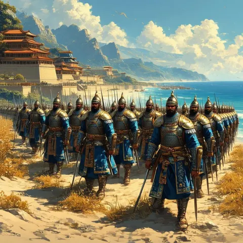 Imperial Dugong Army Assembled on Sunlit Coast