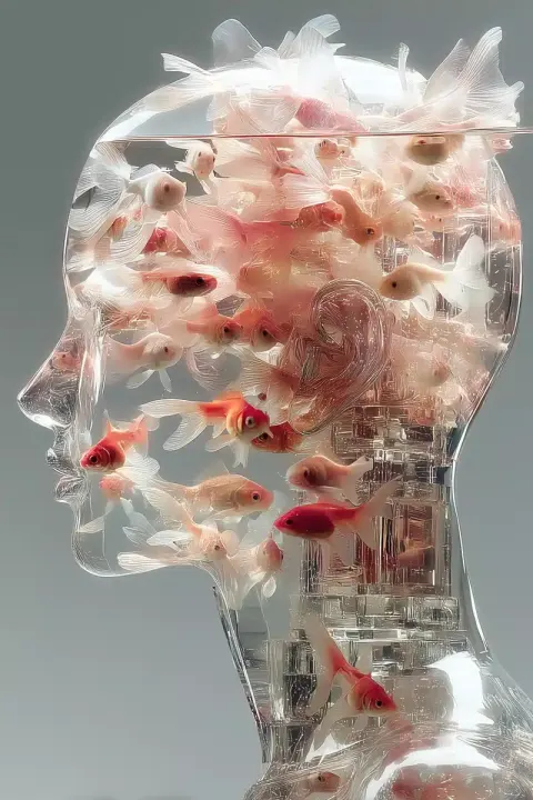Glass Figure With Goldfish 2