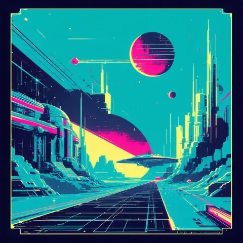 Retro Eighties Tracking Device in Cutout Style