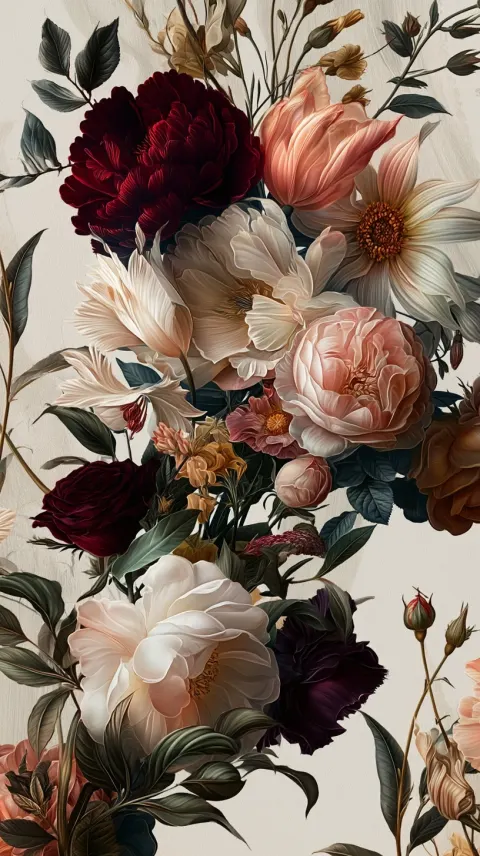 Beautiful floral bouquet print design