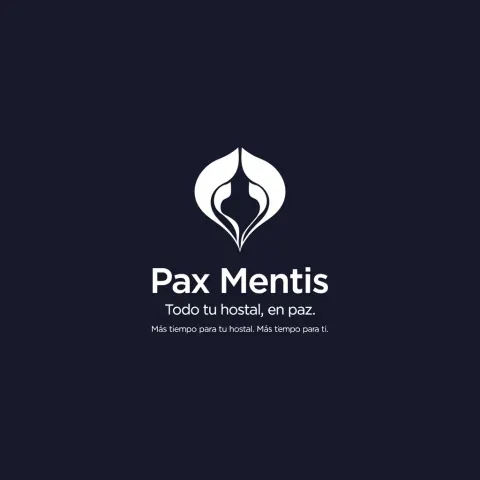 Create a logo for "Pax Mentis" using one concrete but abstract metaphor: a quiet harbor