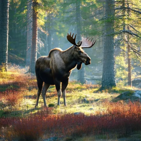 Majestic Moose in Warm CineStill Tones