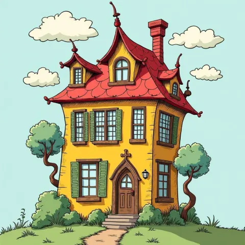 Seussian Stop Motion House of Countless Windows