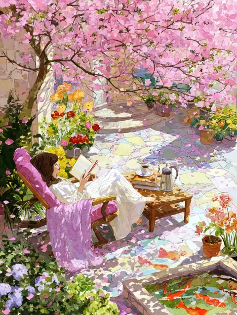 This is a hand-drawn illustration, with the texture of an oil painting