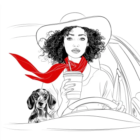 Clean editorial line illustration, thin consistent outline drawing, minimal interior lines