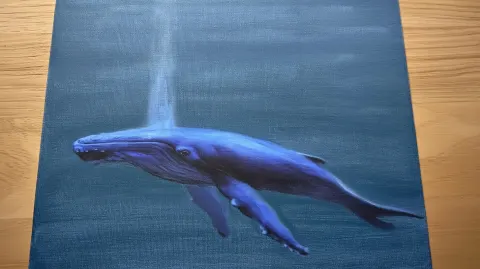 Blue whale on A