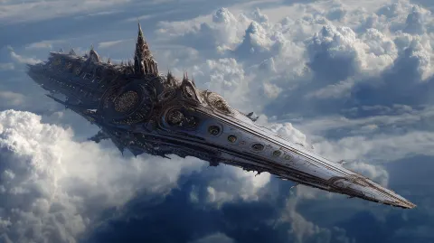 A miles-long starship from thousands of years in the future
