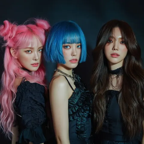 Korean Girl Group Gothic Album Cover