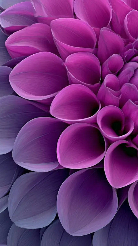 Minimalist macro design, bright flower on a dark gradient background, ehereal petals, depth view