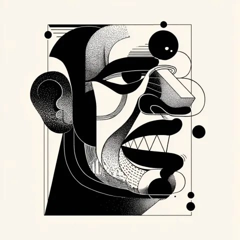 A powerful emotion drawn in abstraction.