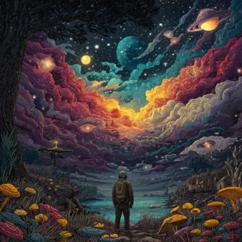 Indogalactic nomad - love story of a narcissist, the album cover